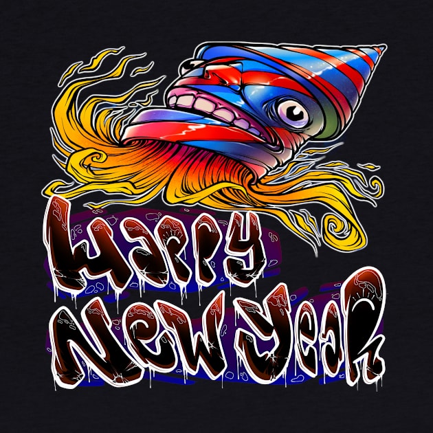 Happy New Year Graffiti by Graffitidesigner